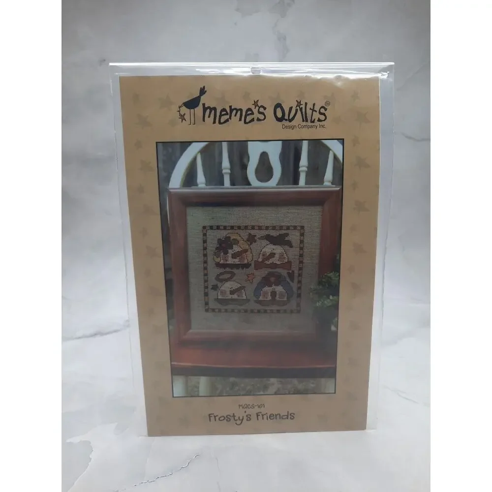Vintage Meme's Quilts Design Co Cross Stitch Pattern Frosty's Friends